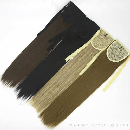 20 inches Synthetic High Temperature Fiber Hair Strappy Ponytail Clip in Hair Extensions Hairpiece